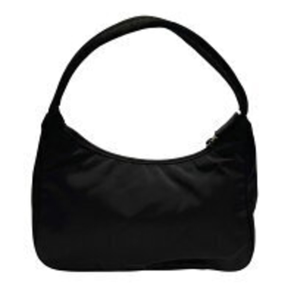 Prada Plate Shoulder Black Bag Triangle Nylon Hobo Hobo